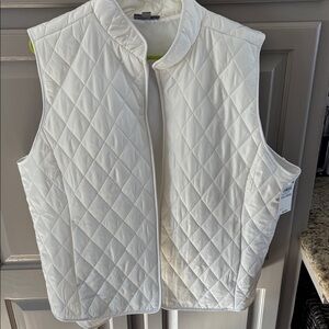 Style & Co. White Quilted Vest